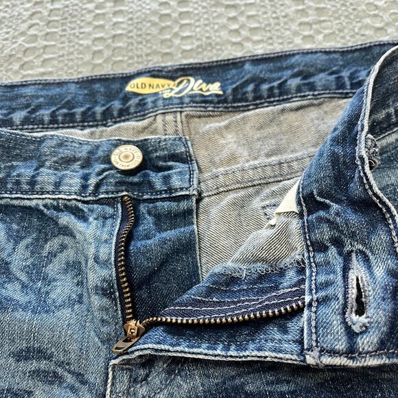OLD NAVY THE DIVA Blue Denim Jean Shorts Size 6 - Picture 3 of 6